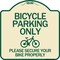 Signmission Bicycle Parking Please Secure Your Bike Properly Heavy-Gauge Aluminum Sign, 18" x 18", TG-1818-24319 A-DES-TG-1818-24319 - alternate 1